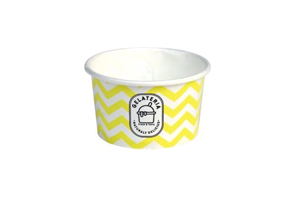 Ice Cream Paper Cups 4oz Zig Zag Design | Intertan S.A.