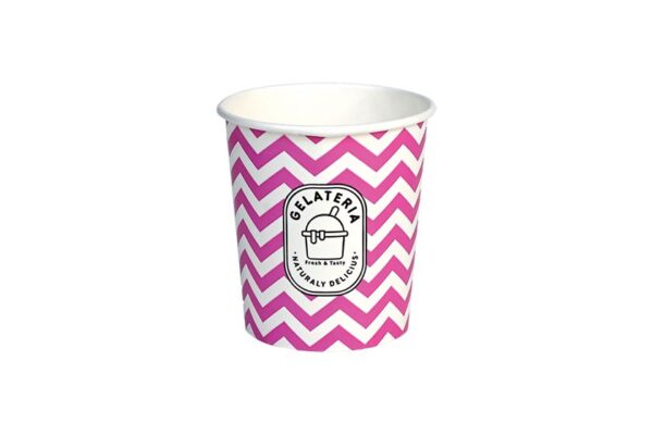 Ice cream Paper Cups 12oz Zig Zag Design | Intertan S.A.