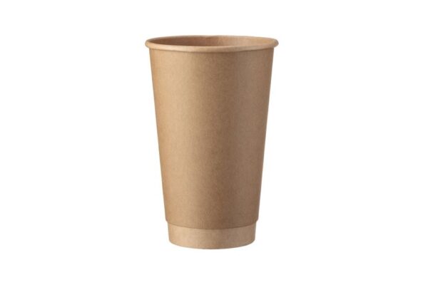 Double Wall Paper Cups 16oz Kraft | Intertan S.A.