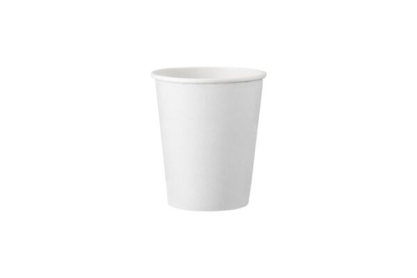 Single Wall Paper Cups 8oz White Colour | Intertan S.A.