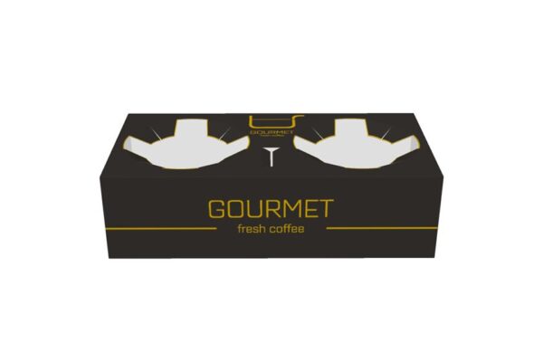 Paper Cupholders 2 Compartments Gourmet Design | Intertan S.A.