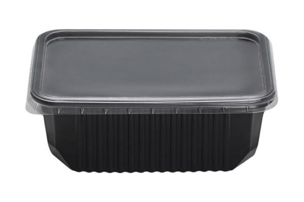 PP Food Containers M/W Ripple Rectangular 1000 ml | Intertan S.A.