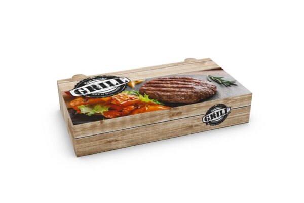 Food Boxes GRILL with Metalised PET Coating (T22) 23x12.2x4.5cm | Intertan S.A.