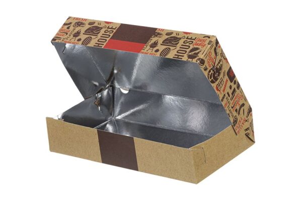 Food Boxes ENJOY with Metalised PET coating (Τ22) 23x12.2x4.5cm. | Intertan S.A.
