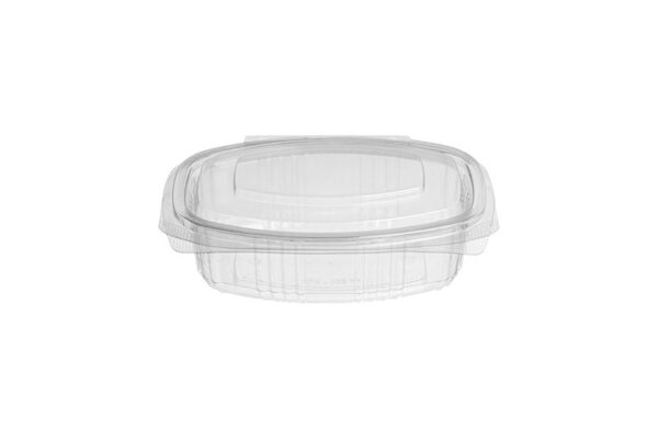 PET Food Containers with Hinged Flat Lid 375 ml | Intertan S.A.