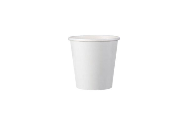 Single Wall Paper Cups 4oz White Colour | Intertan S.A.