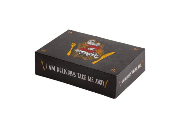 Auto-Assembly Paper Food Boxes "Take me Away" Large Portions 27x19x7.5cm. | Intertan S.A.