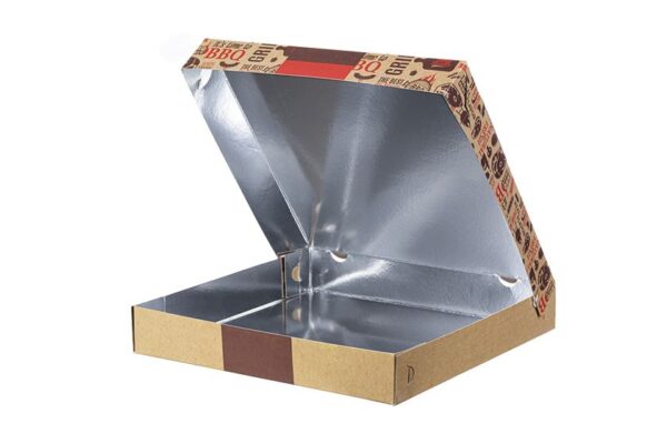 Food Boxes ENJOY with Metalised PET coating (Τ26) 26x26x4cm. | Intertan S.A.