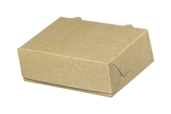 Food Boxes KRAFT with Metalised PET Coating (T42) 14x10.5x4.8cmcm | Intertan S.A.