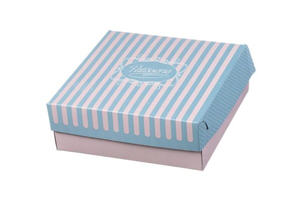 Pastry Boxes with Inner Metalised PET Coating Patisserie Design K10 | Intertan S.A.