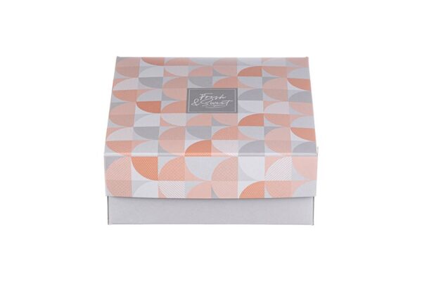 Pastry Boxes with Inner Metalised PET Coating Fresh N Sweet Design K8 | Intertan S.A.
