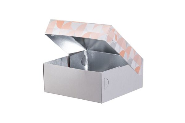 Pastry Boxes with Inner Metalised PET Coating Fresh N Sweet Design K8 | Intertan S.A.