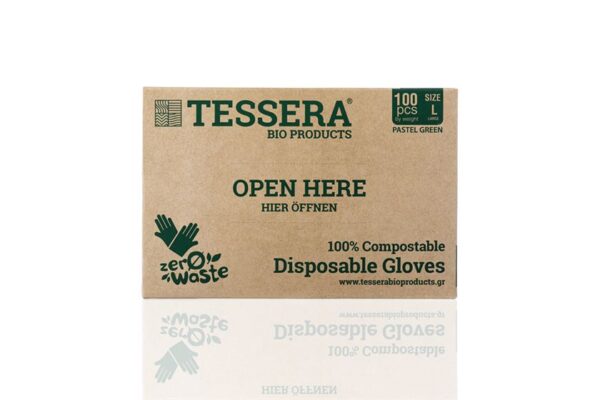 Compostable Gloves Transparent Powder free - Large | Intertan S.A.
