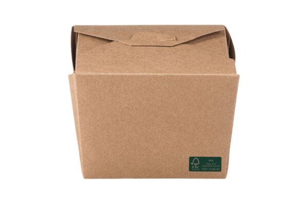 Kraft Paper Food Boxes FSC® Folder-Shaped 1200 ml | Intertan S.A.