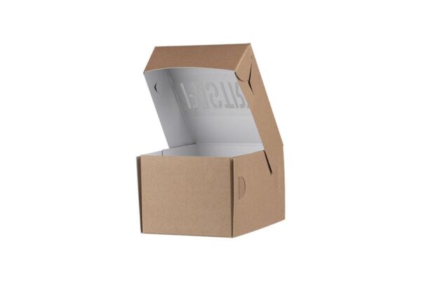 Kraft Paper Pastry Boxes PE Coating and PET Window K2 | Intertan S.A.