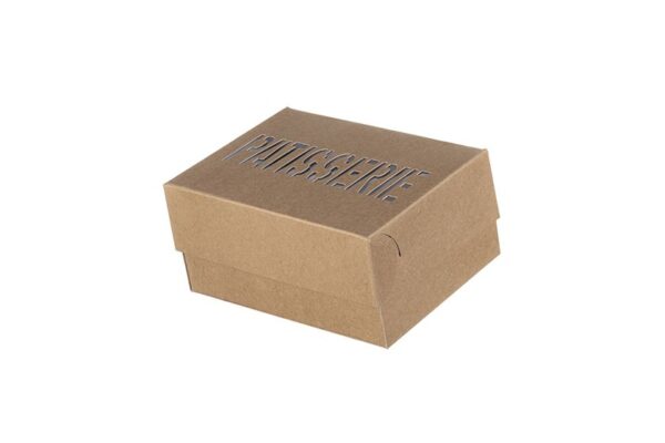 Pastry Boxes with PE Coating and PET Window Kraft Patisserie Design K4 | Intertan S.A.
