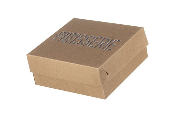 Pastry Boxes with PE Coating and PET Window Kraft Patisserie Design K8 | Intertan S.A.