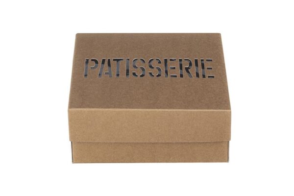 Pastry Boxes with PE Coating and PET Window Kraft Patisserie Design K8 | Intertan S.A.