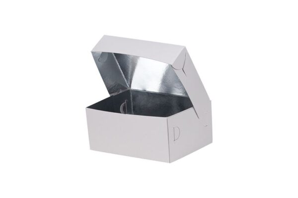 Pastry Boxes with Inner Metalised PET Coating White Design K4 | Intertan S.A.