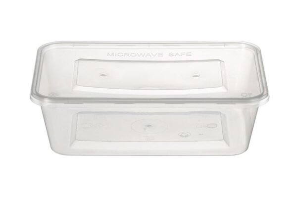 PP Food Containers M/W Rectangular with Transparent Lid 650 ml | Intertan S.A.