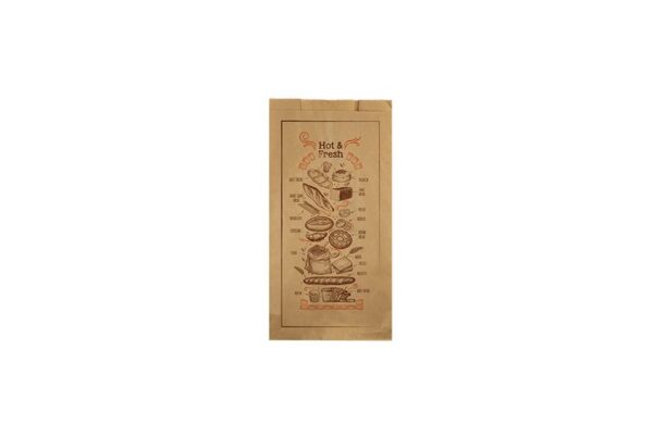 Kraft Paper Bags HOT n FRESH 15x29cm. | Intertan S.A.