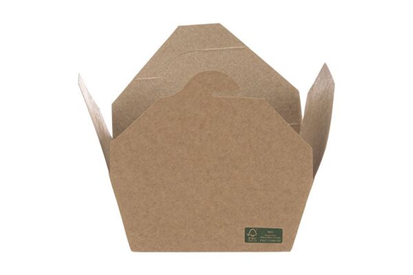 Kraft Food Containers - Folder shaped 3000ml. | Intertan S.A.