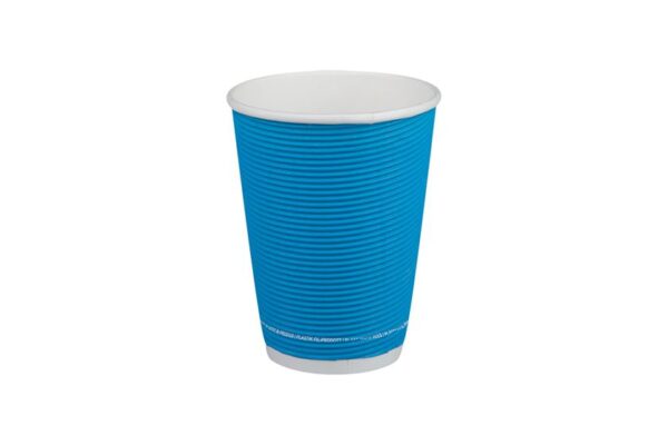 Double Wall Paper Cups 12oz Ripple / Mixed Box 4 Colours | Intertan S.A.