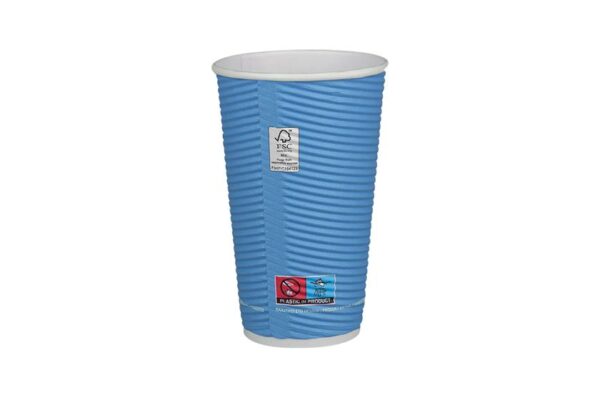 Double Wall Paper Cups 16oz Ripple / Mixed Box 4 Colours | Intertan S.A.