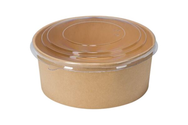 Kraft Paper Food Containers FSC® Single PE 1300 ml | Intertan S.A.