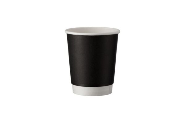 Double Wall Paper Cups FSC® 8oz Matte Black | Intertan S.A.