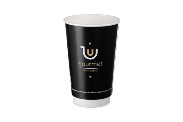 Double Wall Paper Cups FSC® 16oz 90mm Gourmet Design | Intertan S.A.