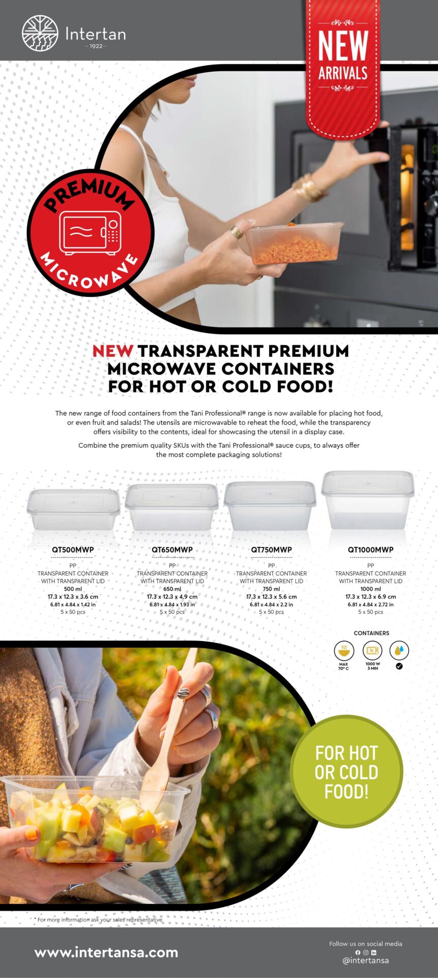 New Premium Transparent Microwave Containers Newsletter | Intertan S.A.