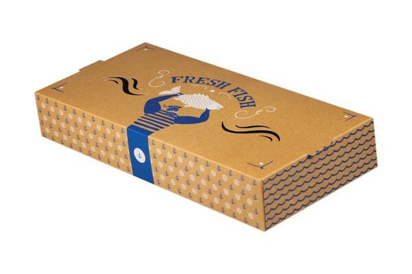 Auto-Assembly Paper Food Boxes “Fisherman” 35x17,5x6cm. | Intertan S.A.