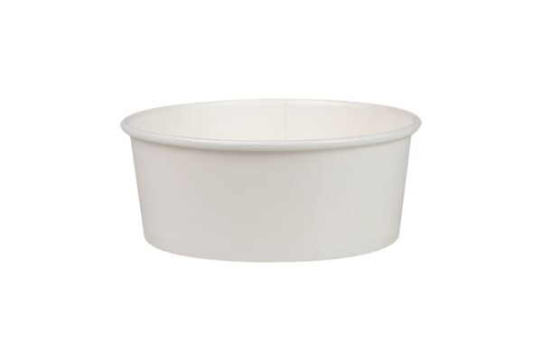 Kraft Paper Food Containers FSC® Double PE 1100ml White Colour | Intertan S.A.