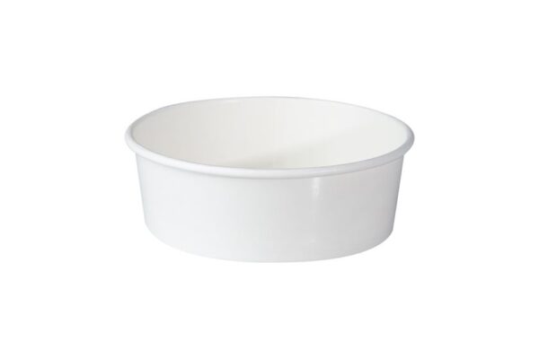 Kraft Paper Food Containers FSC® Double PE 500ml White Colour | Intertan S.A.