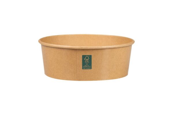 Kraft Paper Food Containers FSC® Double PE 750ml | Intertan S.A.