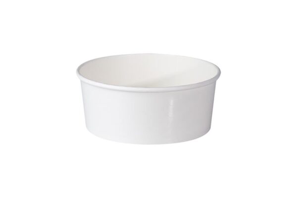 Kraft Paper Food Containers FSC® Double PE 750ml White Colour | Intertan S.A.